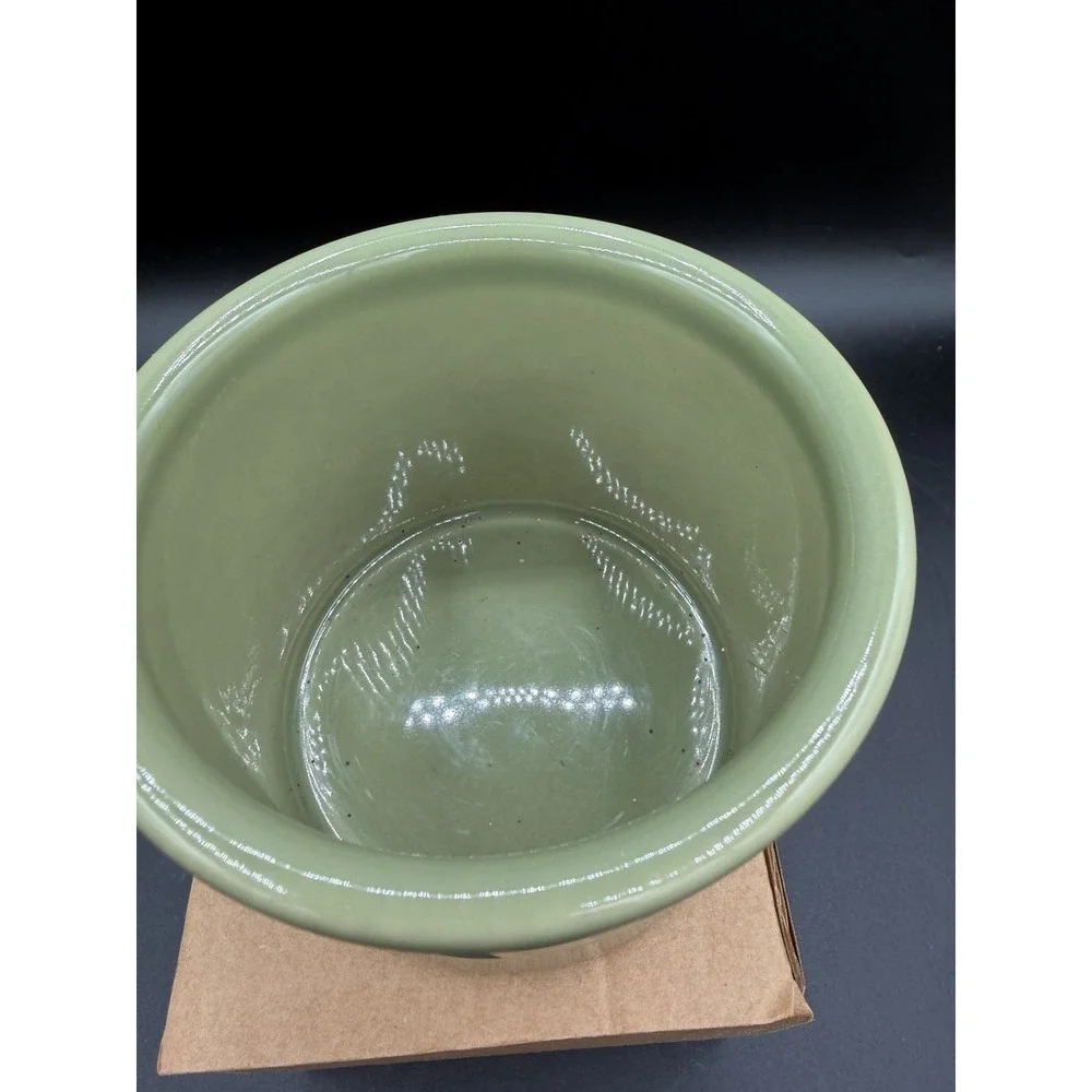 Longaberger Pottery 1 Pint Salt Crock 🌿🧂 Sage – NIB New in Box